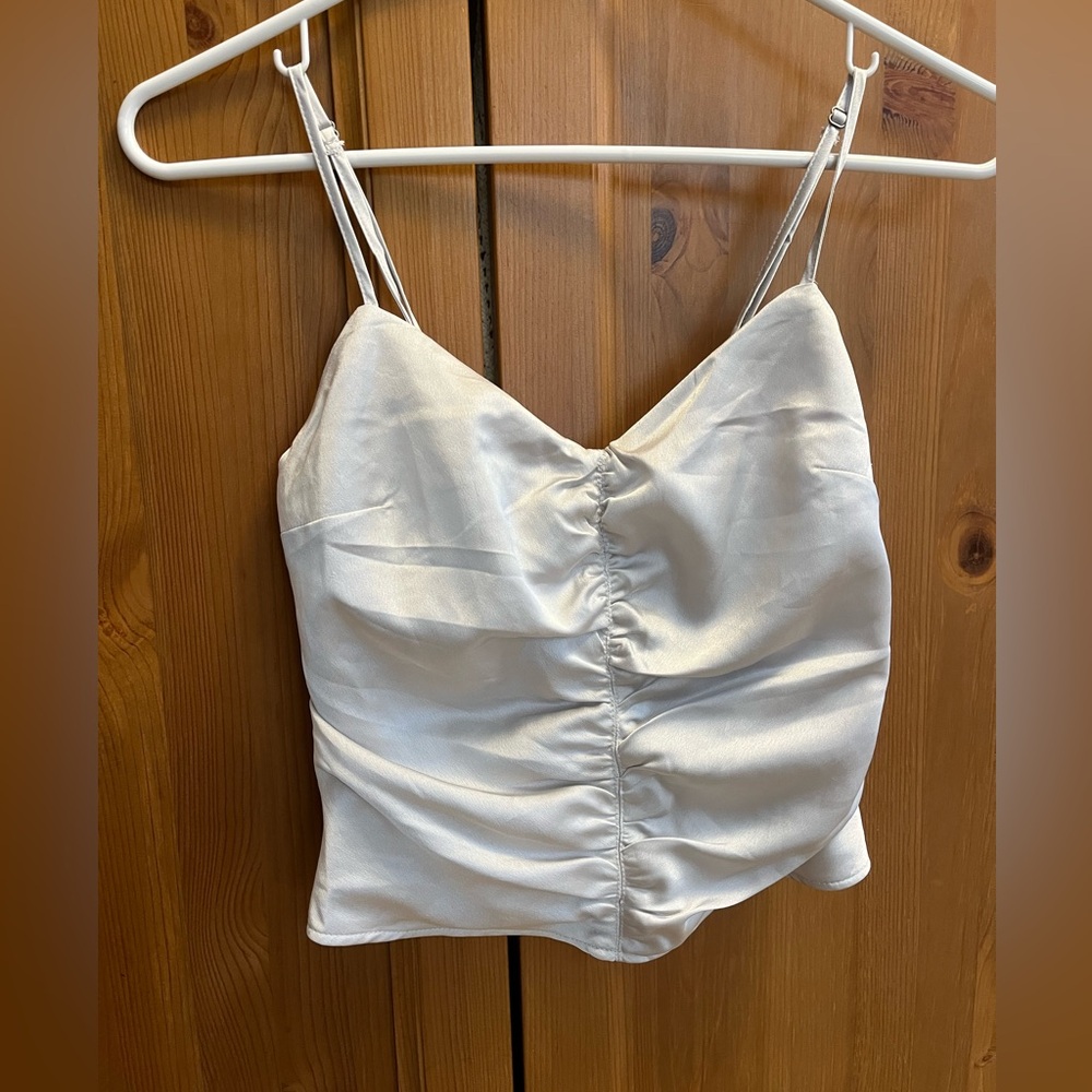 Abercrombie silver cami tank size XS